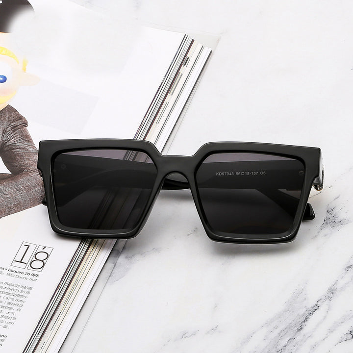 Women stylish square sunglasses with golden accents Stornfield