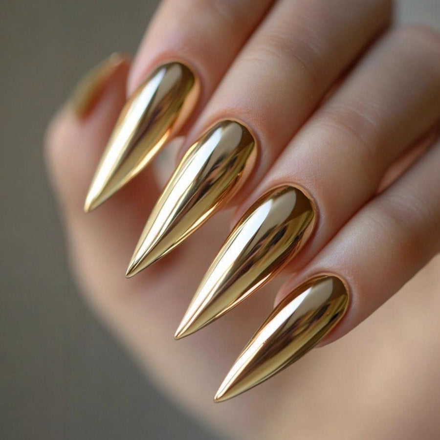 Elegant and Shiny Stiletto Artificial Nails Stornfield