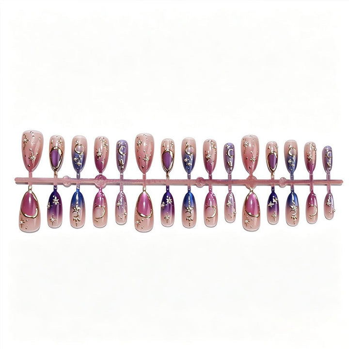 Nail art set with glamorous star designs Stornfield