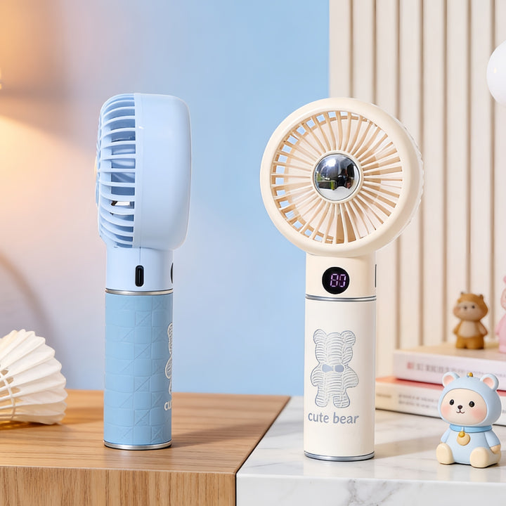 Women's Portable Mini Fan with Digital Display Stornfield