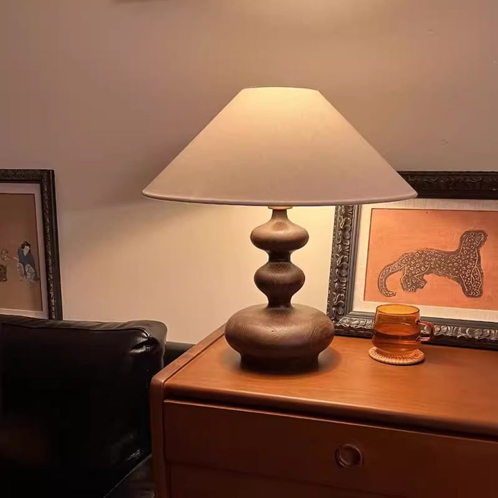 Elegant Table Lamp with Sculptural Base