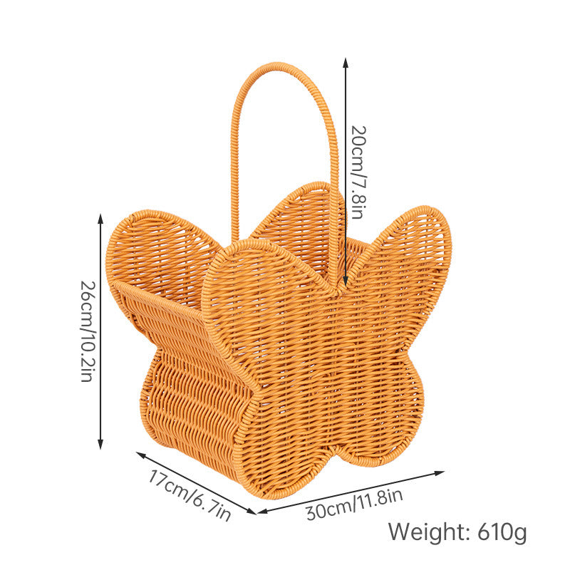 Butterfly-Shaped Woven Storage Basket Stornfield