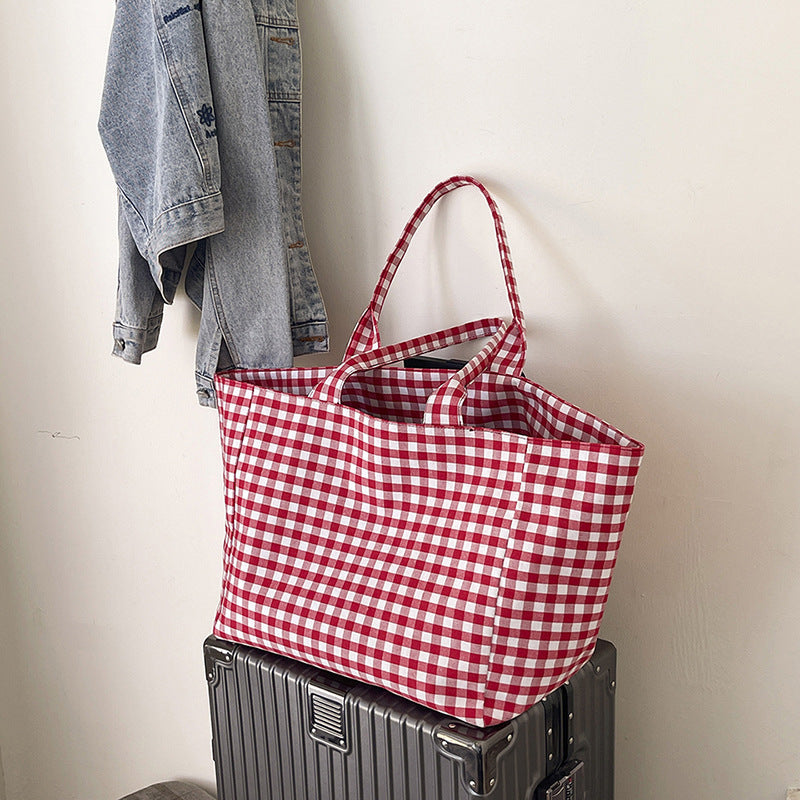 Stylish Checked Utility Tote Bag Stornfield