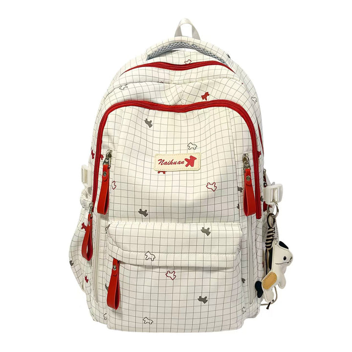Stylish Grid Patterned Backpack Stornfield