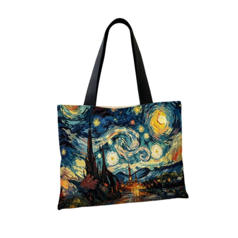 Artistic Graphic Print Tote Bag