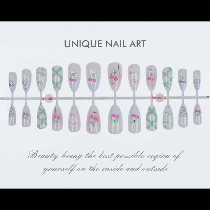 Elegant Floral Art Press-On Nail Set Stornfield