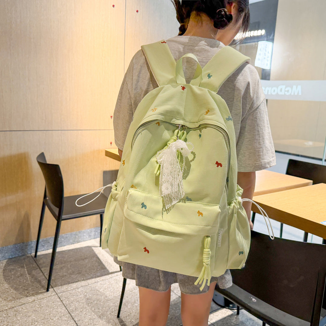 Stylish Floral-Embellished Backpack Stornfield