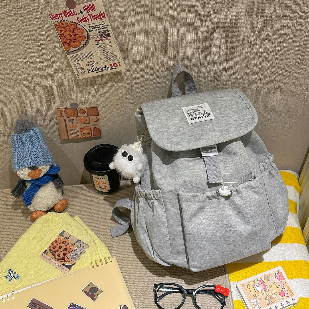 Casual Drawstring Flap Backpack Stornfield