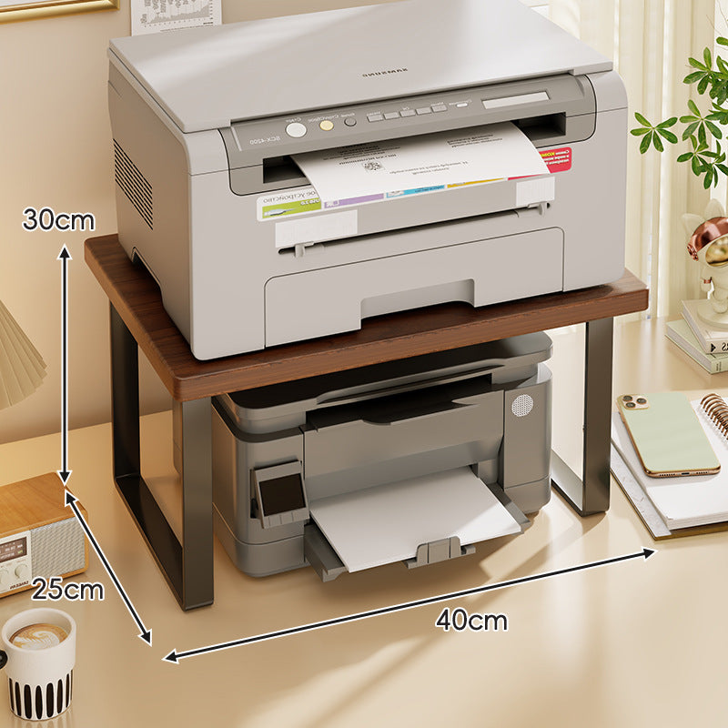 Compact TwoTier Wooden Desktop Printer and Monitor Riser