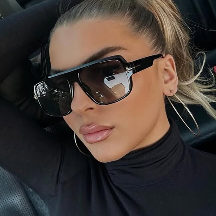 Women’s fashionable square sunglasses with trendy tortoiseshell pattern Stornfield