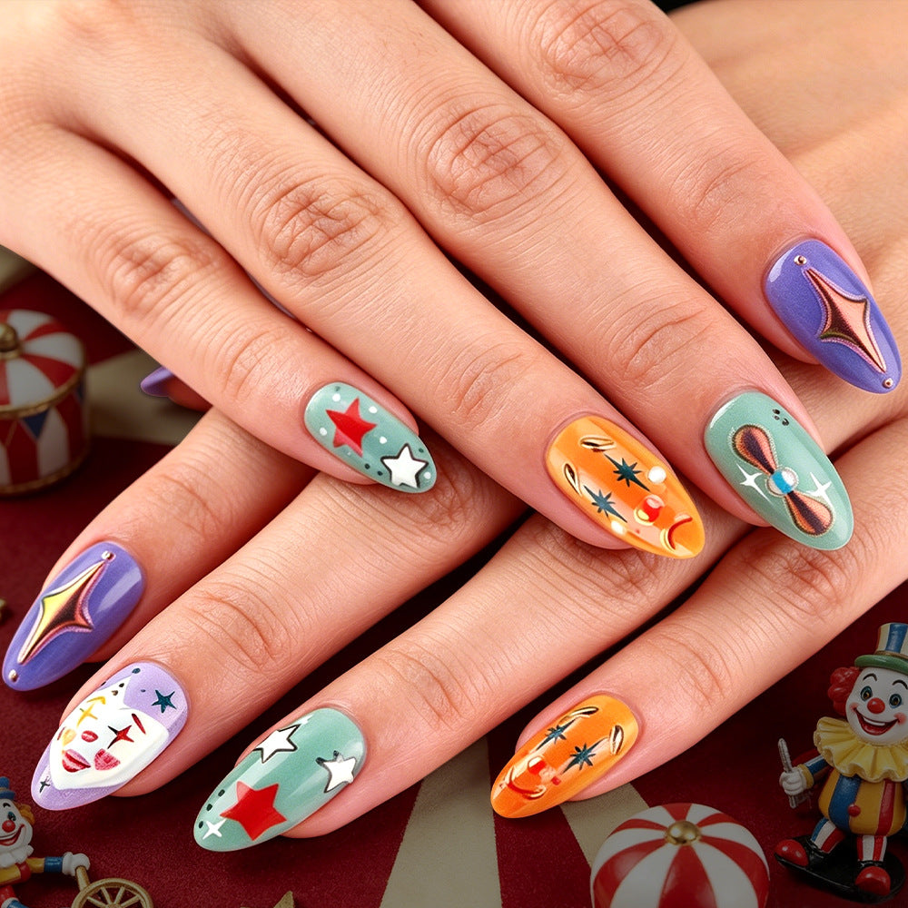 Artistic Themed Press-On Nail Art Set Stornfield