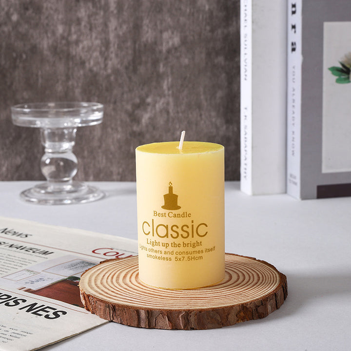 Scented Decorative Pillar Candle Set with Mixed Heights and Clean-Burn Wax