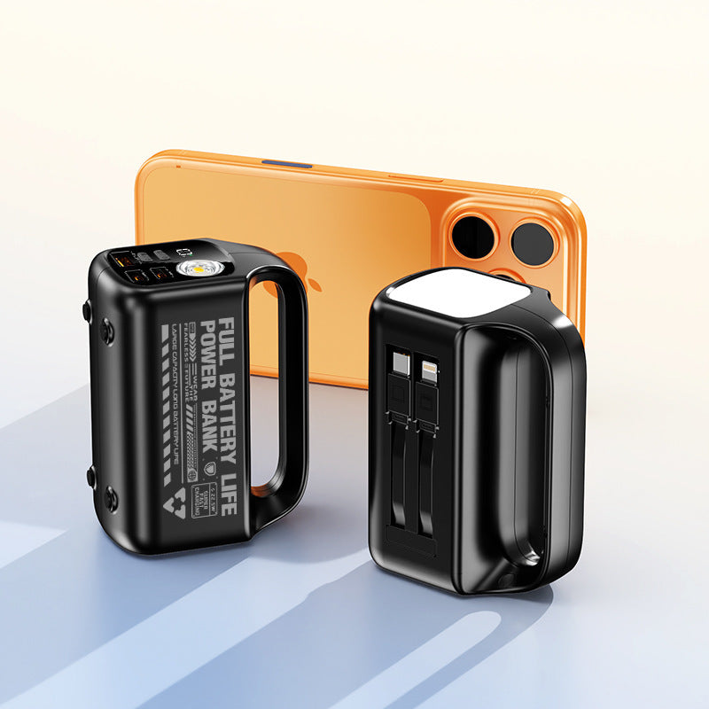 Portable power bank with integrated cable and ergonomic design Stornfield