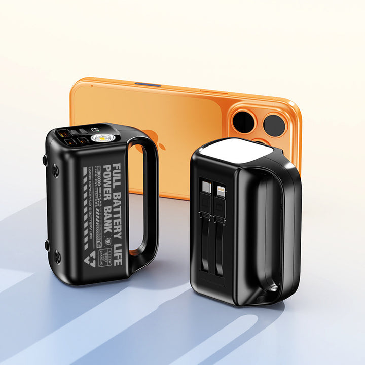 Portable power bank with integrated cable and ergonomic design Stornfield
