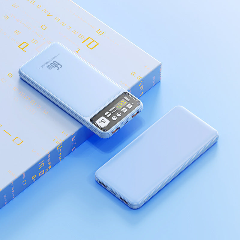 Power bank with integrated cable system and digital charging display Stornfield