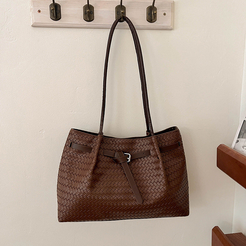 Textured Woven Tote Bag