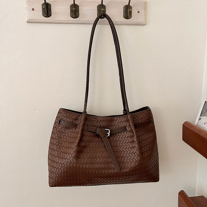 Textured Woven Tote Bag