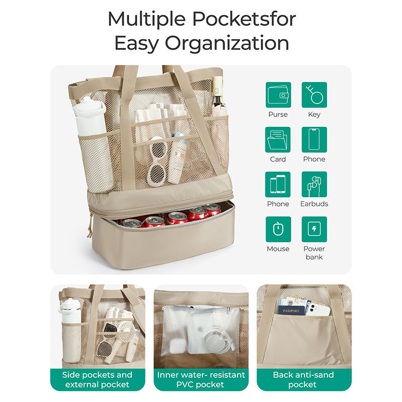 Durable cooler bag with practical removable inner compartment Stornfield