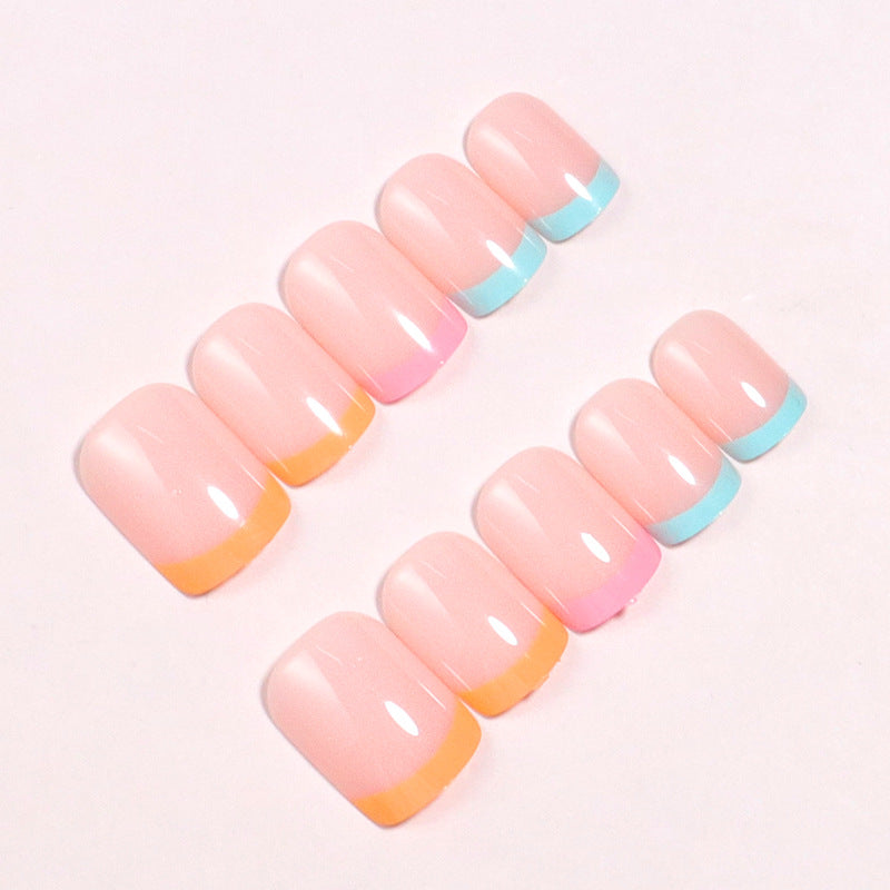 Premium Gradient French Tip Press-On Nail Set Stornfield