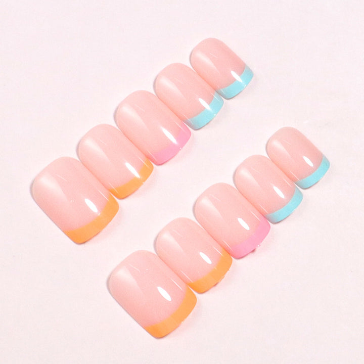 Premium Gradient French Tip Press-On Nail Set Stornfield