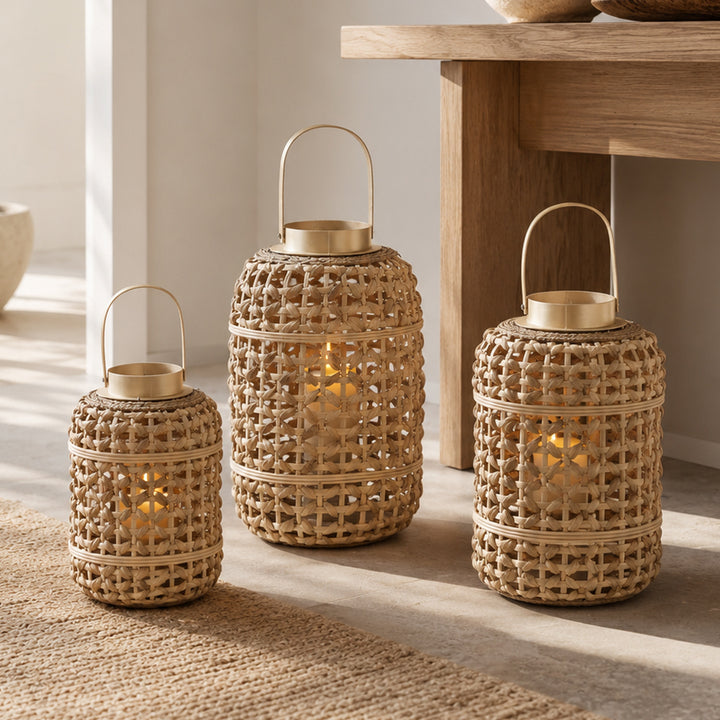 Decorative Rattan Lantern Stornfield