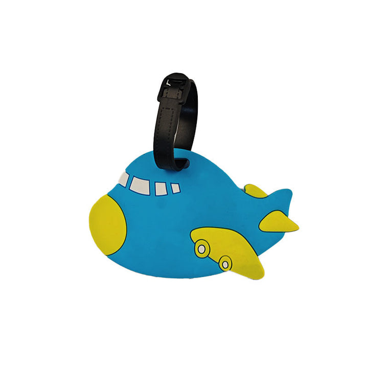 playful silicone airplane luggage tag with adjustable buckle strap Stornfield