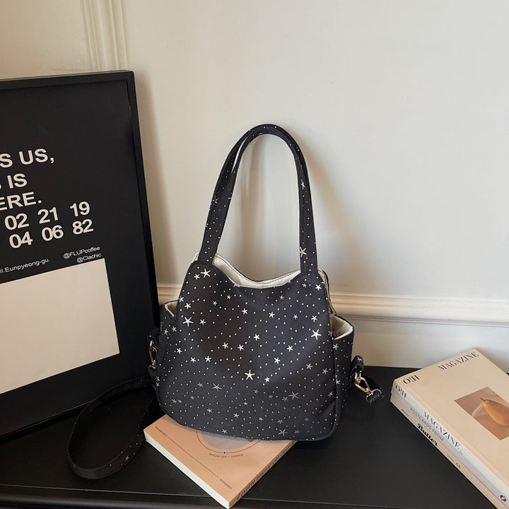 WoStar-Patterned Canvas Hobo Bag Stornfield