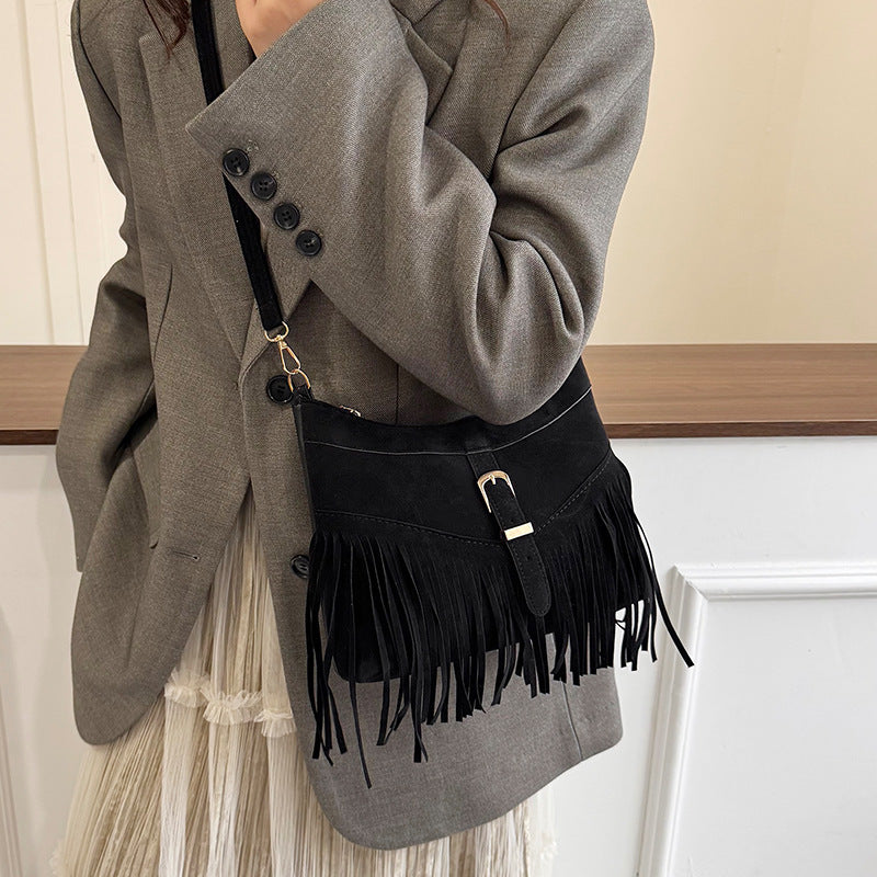 WoSuede Fringe Crossbody Bag Stornfield
