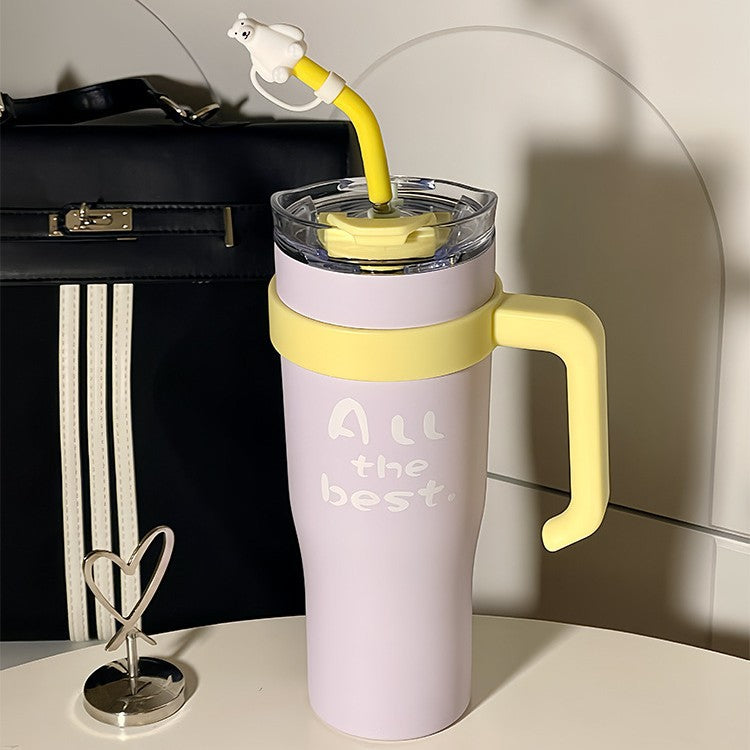 Women’s insulated cup with integrated straw and practical handle Stornfield