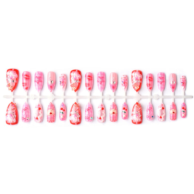 Decorative Heart-Themed Press-On Nail Set Stornfield
