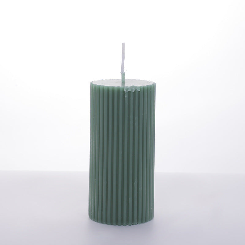 Textured Kernel Sculpted Scented Soy Wax Pillar Candle