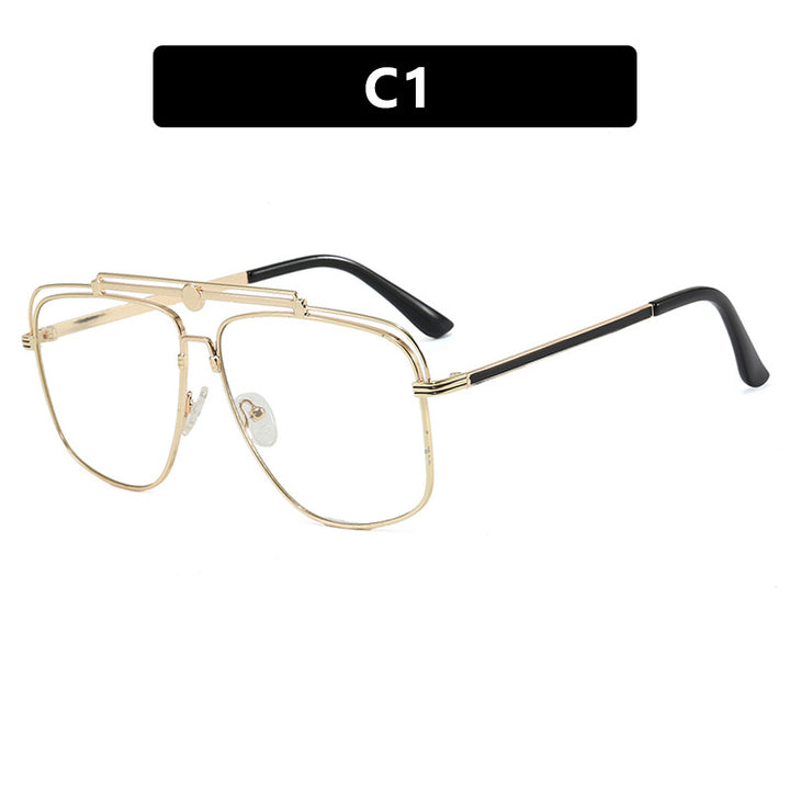 Women's elegant square sunglasses with gold accents Stornfield