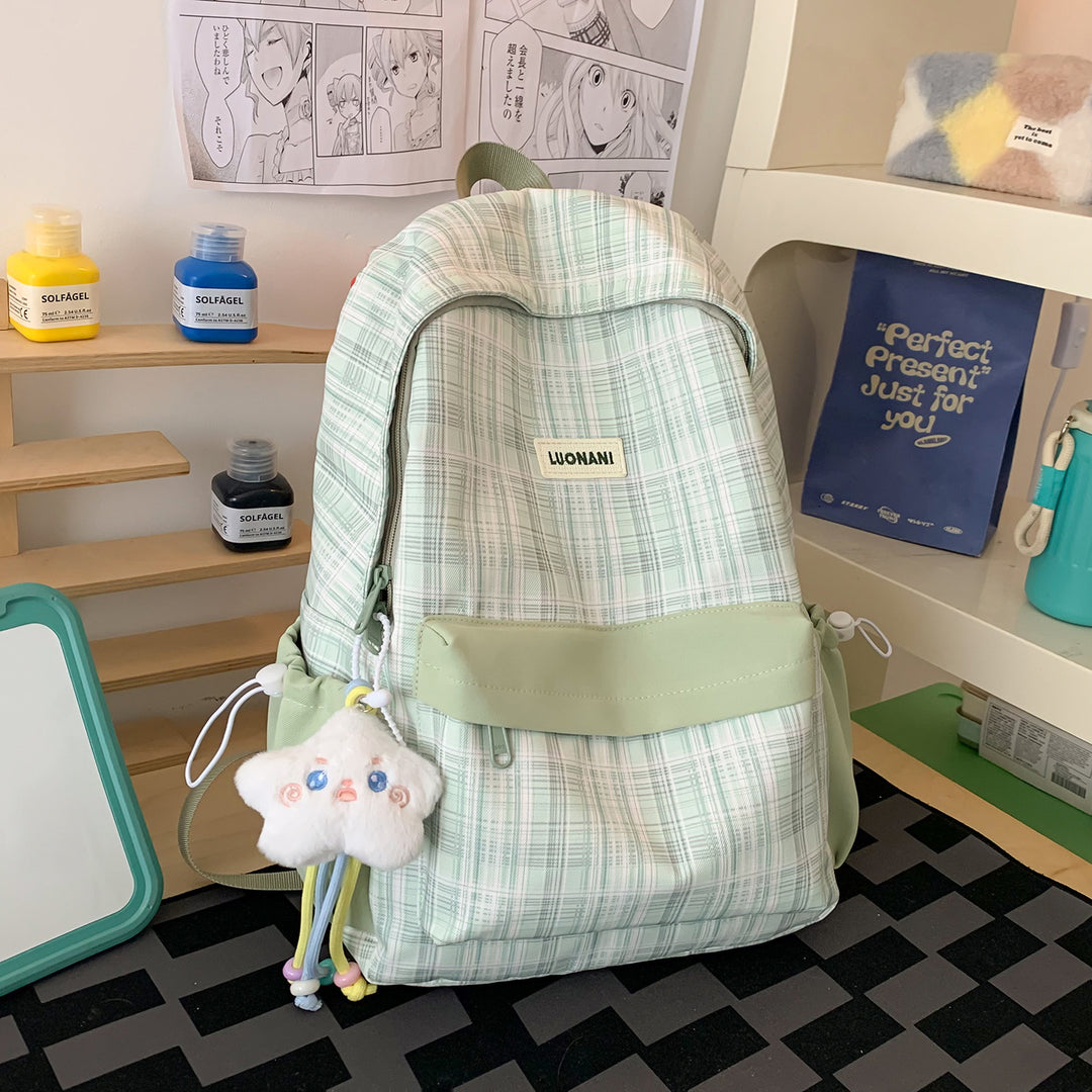Chic Checked Casual Backpack Stornfield