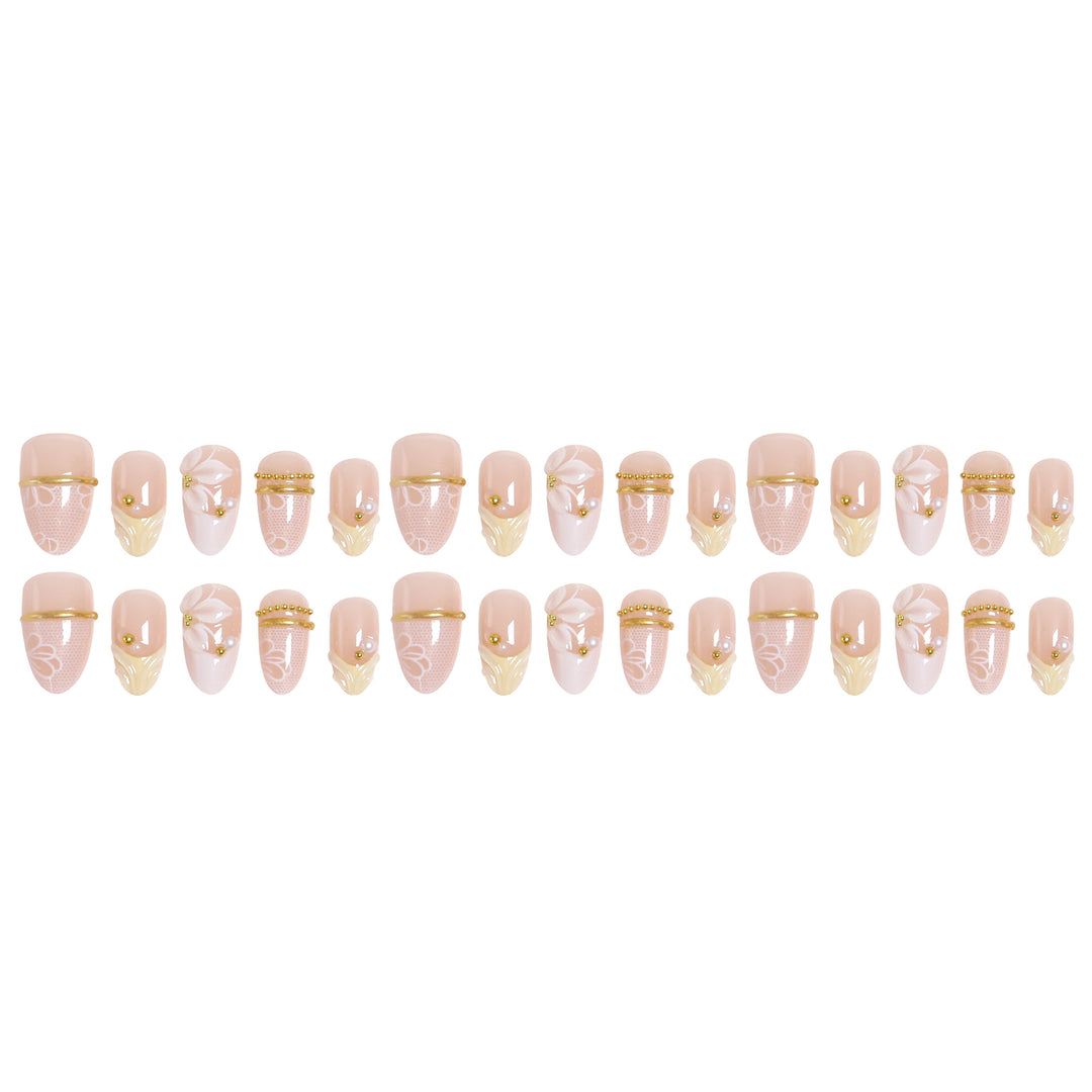 Artful nail tips with floral design Stornfield