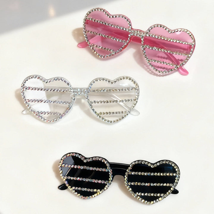 Decorative Rhinestone-Embellished Heart-Shaped Sunglasses Stornfield 1787141270