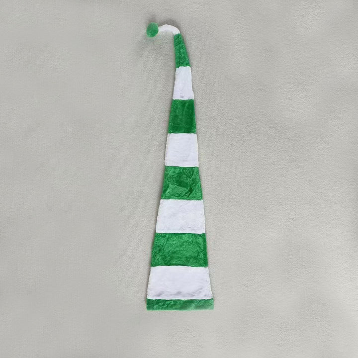 Long Christmas hat in striped design