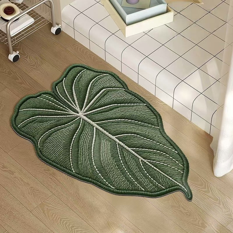 Monstera Leaf Shaped Floor Mat Stornfield