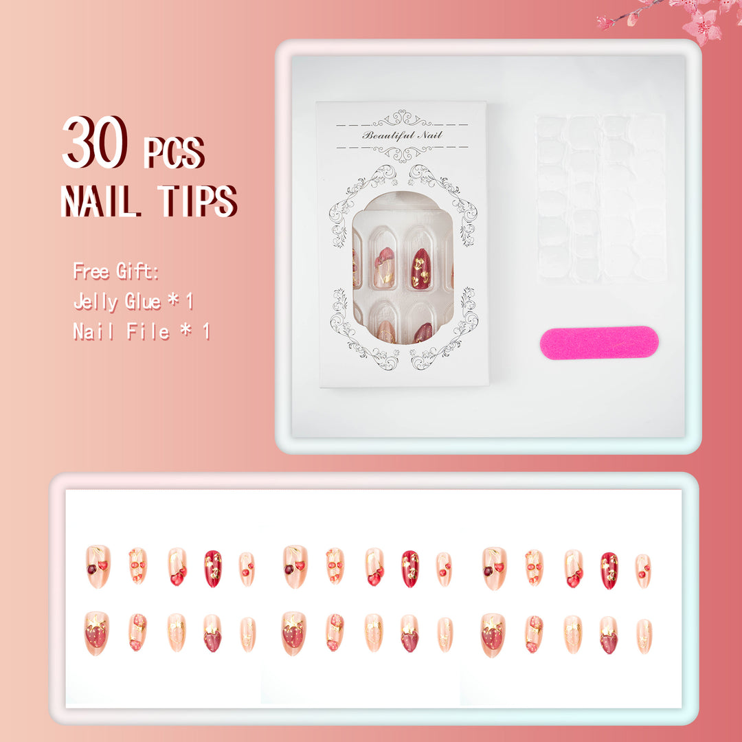Chic Fruit-Inspired Press-On Nail Art Set