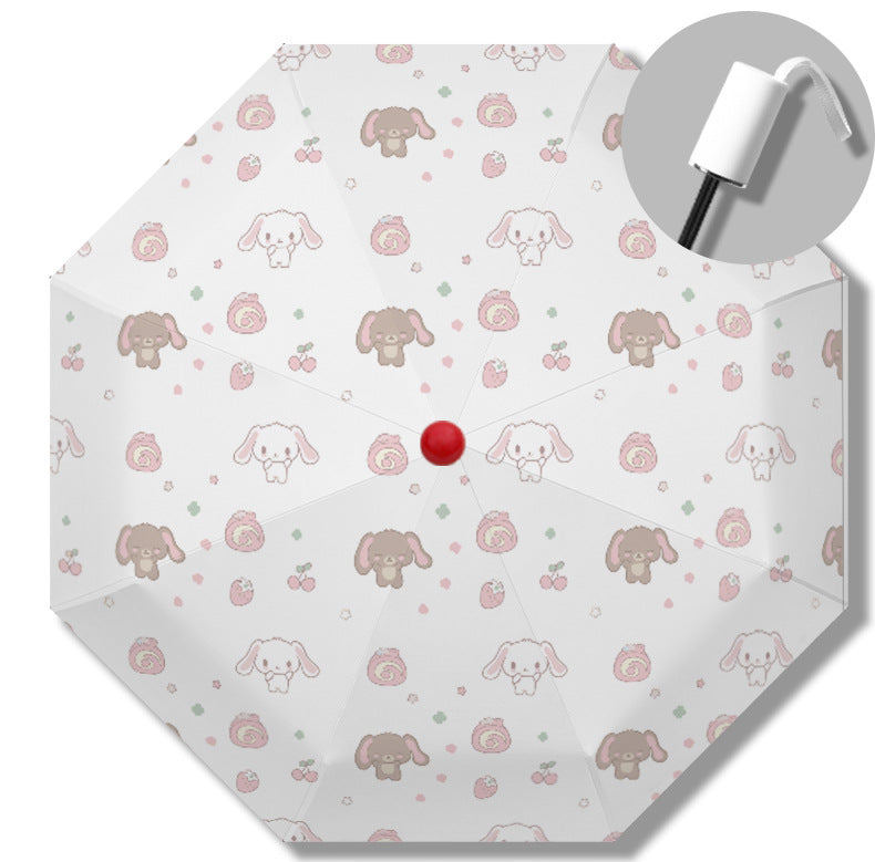 Women's Automatic Folding Umbrella with Playful Animal Design Stornfield