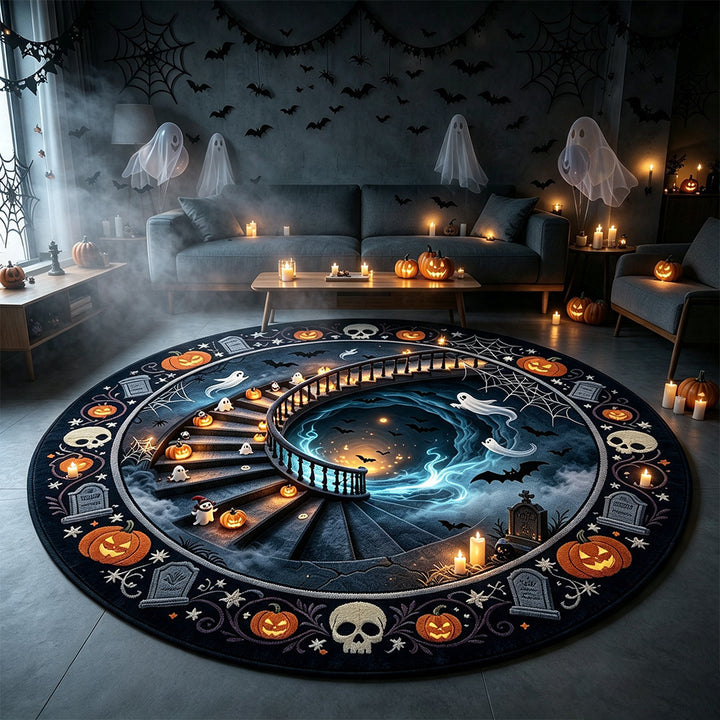 Spooky Themed Round Area Rug