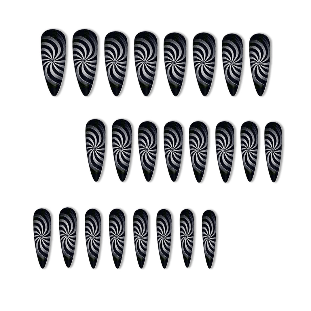 Artistic Spiral Design Nail Enhancements Stornfield