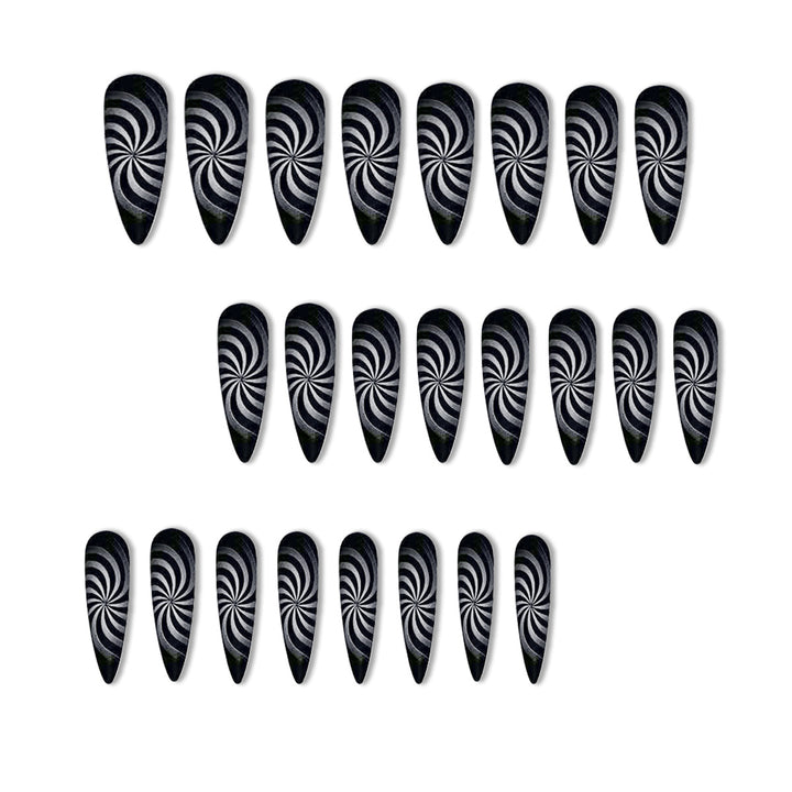 Artistic Spiral Design Nail Enhancements Stornfield
