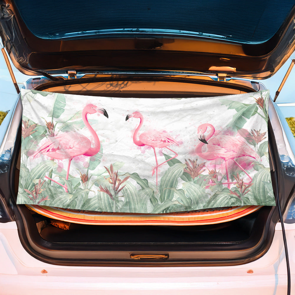 Trunk mat with creative flamingo design Stornfield