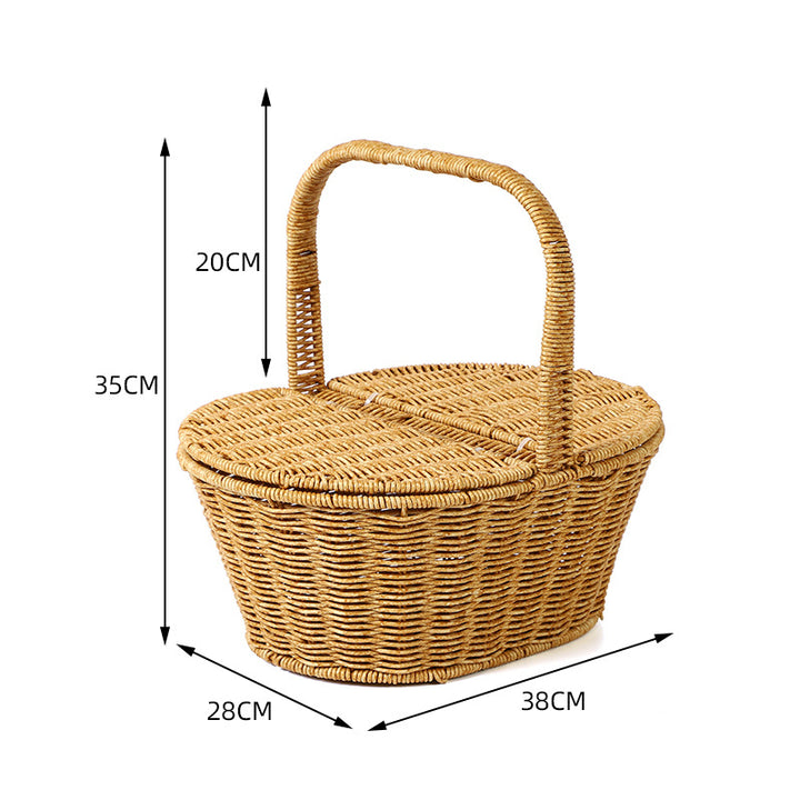 Women braided picnic basket Stornfield