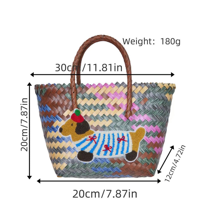 Braided tote bag with ergonomic handles Stornfield