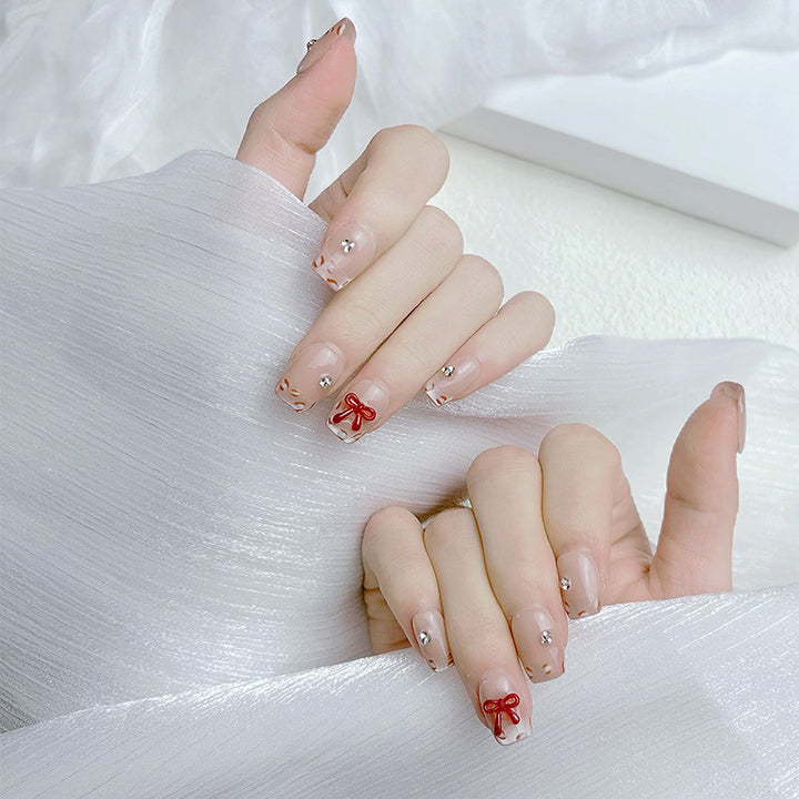 Elegant French Tip Press On Nails Stornfield