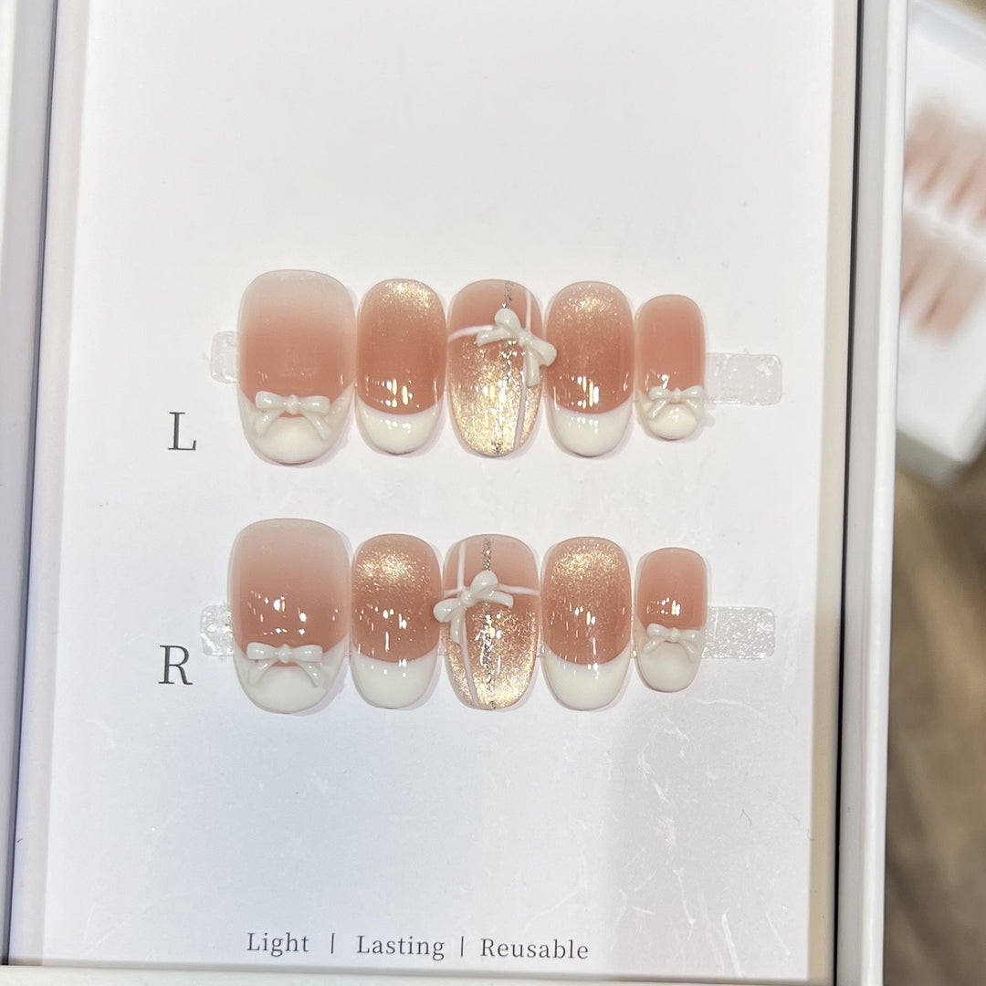 Elegant Reusable Press-On Nail Set Stornfield