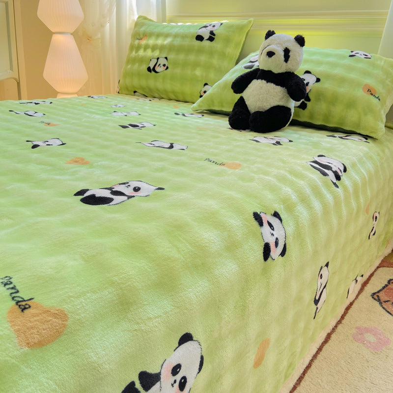 Soft Plush Heart Print Blanket