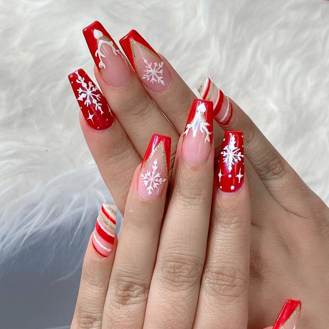 Holiday-Themed Acrylic Nail Art Stornfield