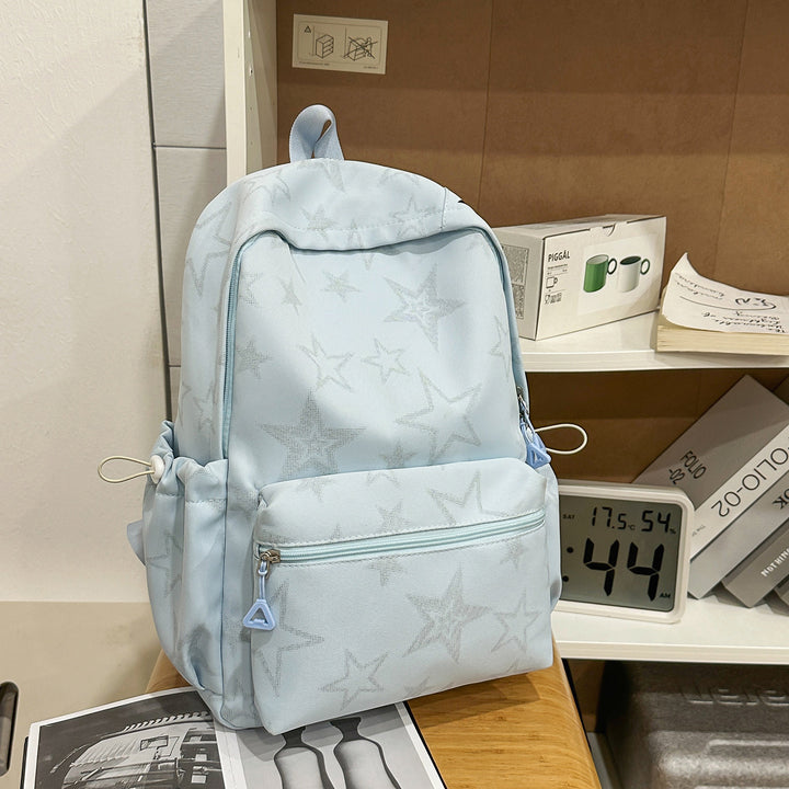 Stylish Star-Embellished Casual School Backpack Stornfield
